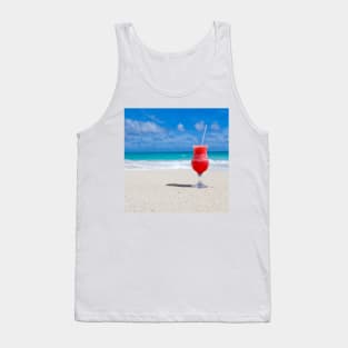 Red cocktail on the beach Tank Top